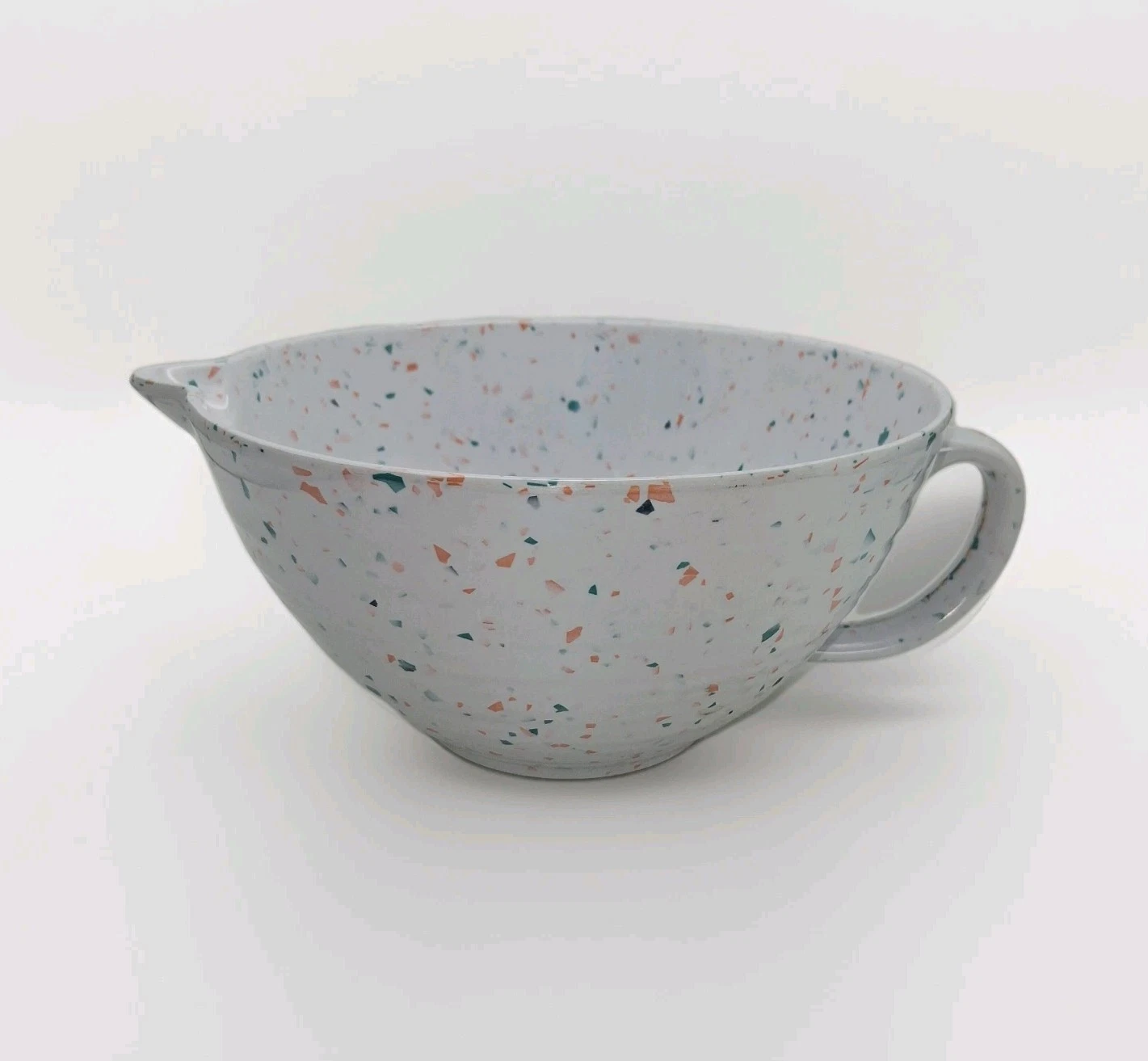 Shabby Chic Rachel Ashwell Confetti Melamine Mix Pour Batter Bowl 2qt w/Handle