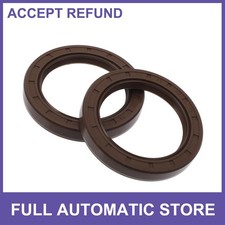 Oil Seal Seal Ring Rotary Shaft Seal FKM Rubber 52x72x10mm Brown 2 Pcs New
