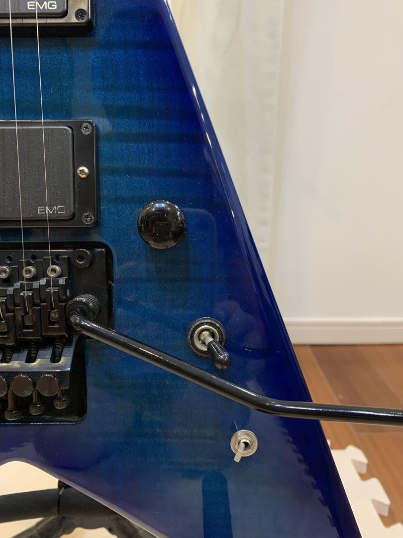 Jackson stars king v エレキギター　美品 Jackson Stars King V Blue Electric Guitar W/Gig Bag Used