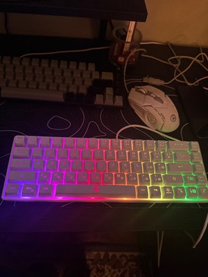 68 key rgb lighting gaming keyboard white model k68