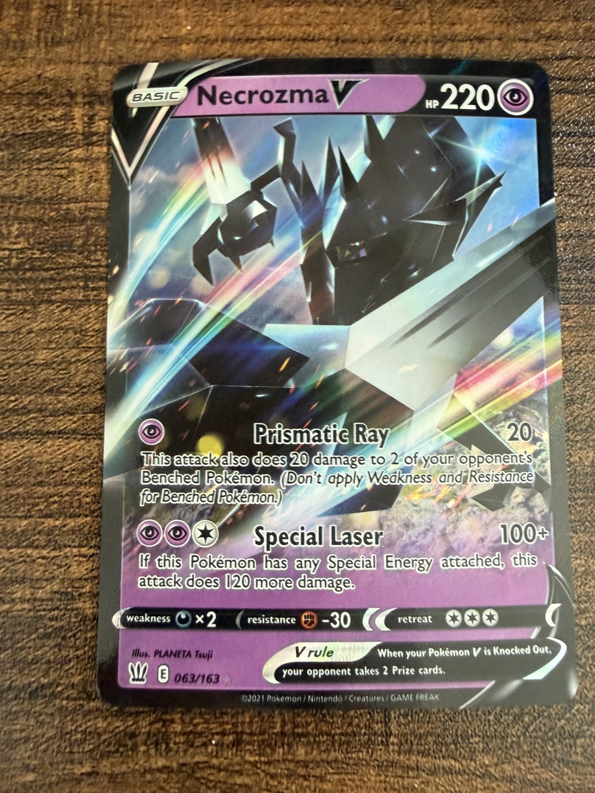 Necrozma V 063/163 Pokemon Card- Near Mint- Battle Styles