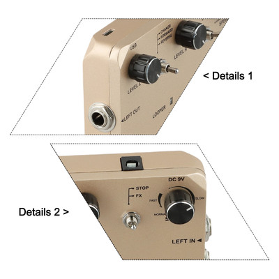 Bringen Sie Ihren Sound auf die nächste Stufe mit Rowin Twin Looper E-Gitarrenpedal