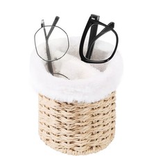Plush Lined Eyeglasses Holder Stand for Nightstand,Boho Protective Eyeglass H...