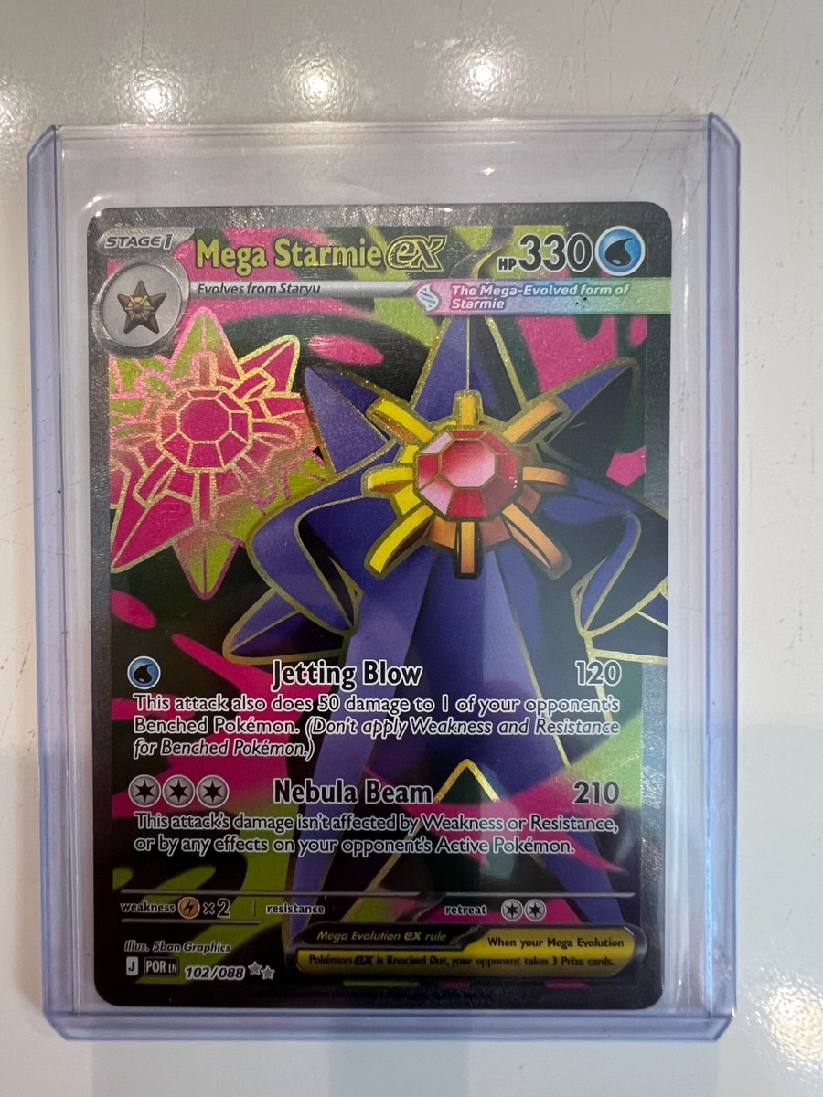 Pokemon Perfect Order Mega Starmie EX 102/088 Full Art Ultra Rare