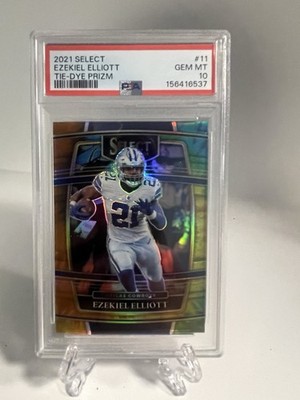 2021 Panini Select Ezekiel Elliot Concourse Tie-Dye Jersey Match /25 PSA 10￼