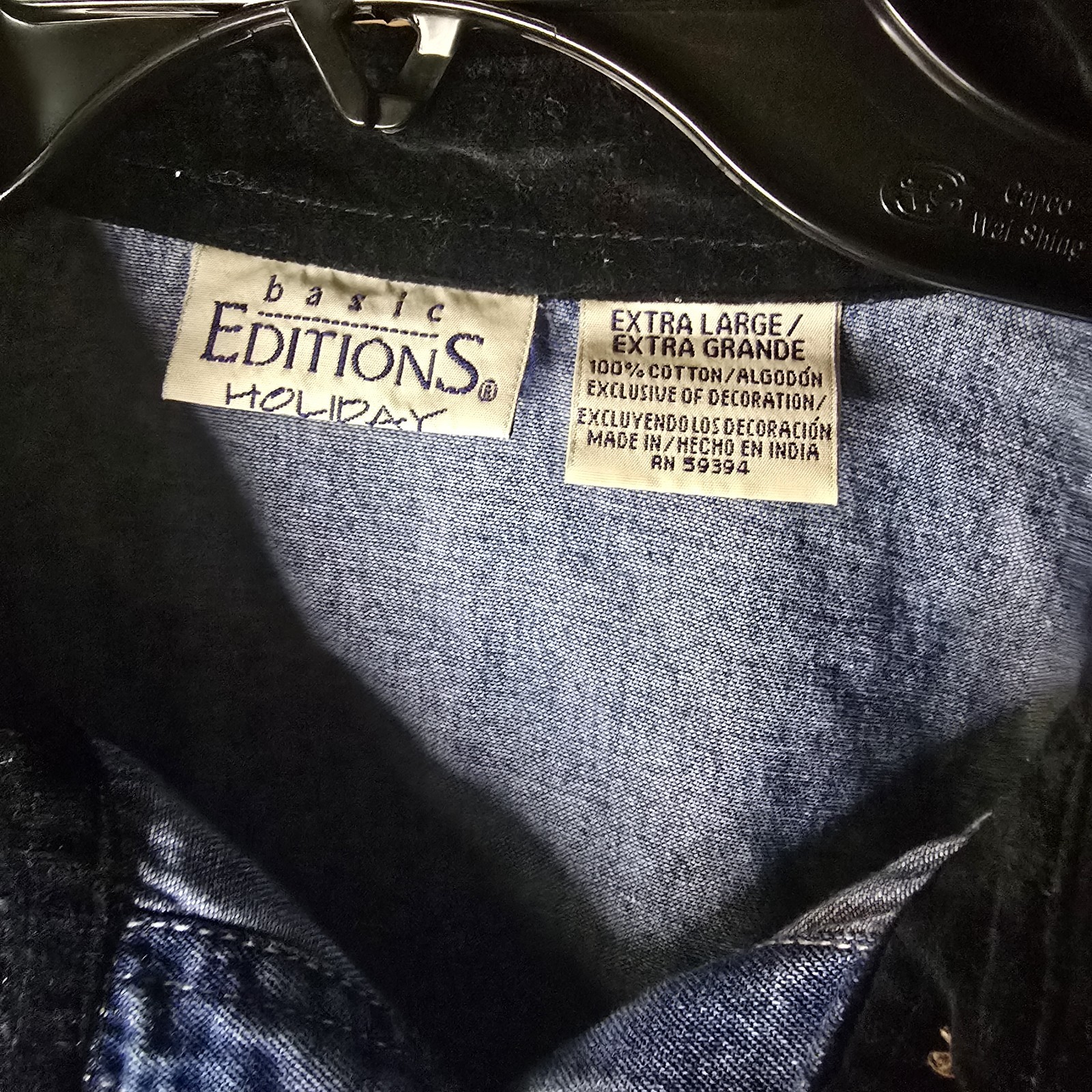 Vintage Basic Editions Holidays Denim Christmas E… - image 5