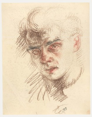 Francis Rudolph (1921-2005) - 1949 Pastel, Head Study IIII