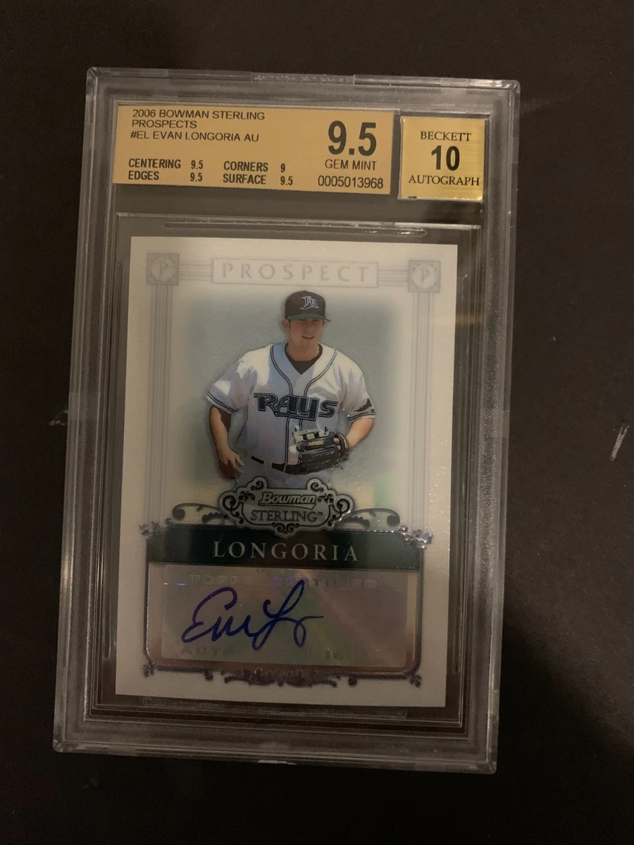 Evan Longoria Autographed Baseball Sports Trading Cards