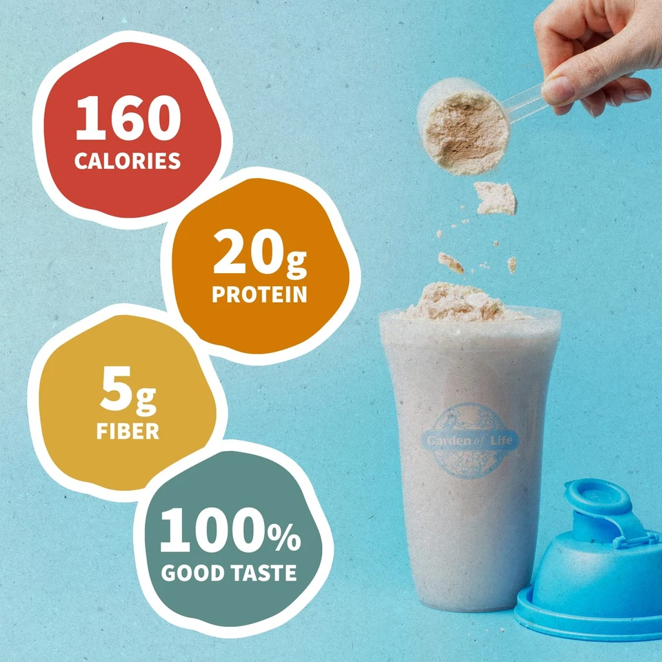 Organic Creamy Protein Powder Vanilla Cookie Flavor 2lb Vegan Gluten Free - Image 2 of 4