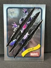 2025 Topps Chrome Marvel #108 Silk - Wolverine Clawed Claw Refractor 18/20