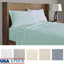 Ultra Soft Jersey Knit Sheet Set 4 Piece Cotton Modal Bedding Essentials New