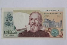 2000 Lire banknote, Galileo, Italy, 1973, new (67256)