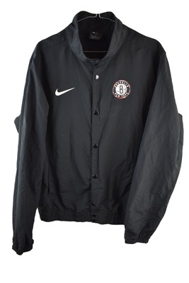 Nike Brooklyn New York BAsketball NBA Herren Schwarz Bomber Knopf Größe M