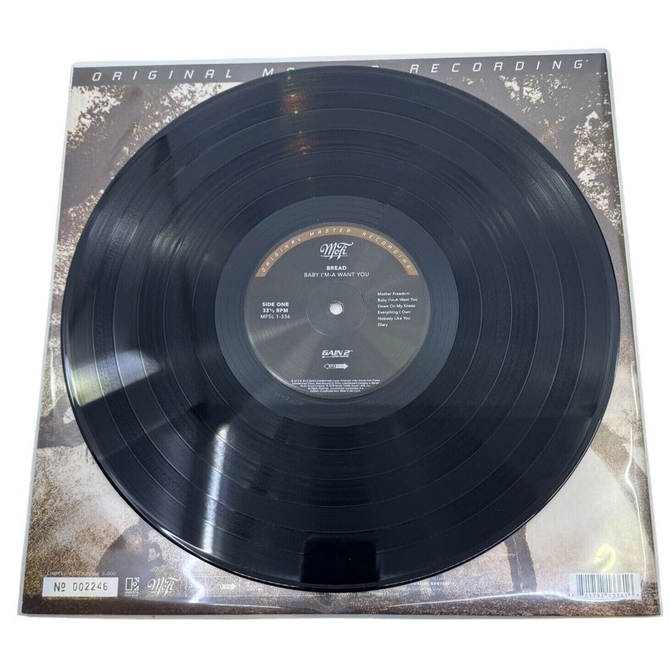 Bread "Baby Im-A Want You" Mobile Fidelity Sound Lab Limited Edition No. 002246 - Image 4 of 4