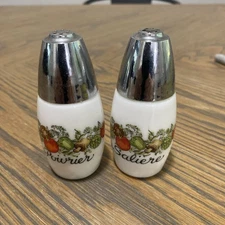 Vintage 1970s Gemco Spice of Life Salt & Pepper Shakers CorningWare Corning Ware