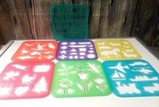Tupperware Tuppertoys Stencil Art Templates Vintage Set Of 7