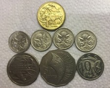 8 COINS FROM AUSTRALIA. DATED BETWEEN 2000 & 2006. VARIOUS DENOMINATIONS.