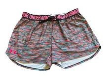 Under Armour Youth Girls Heat Gear Loose Shorts Size YXL Logo Pattern
