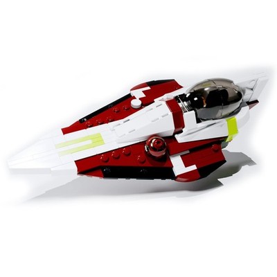 Delta 7 Star Fighter Ship With Simple Retractable Landing Gear 244 Pieces