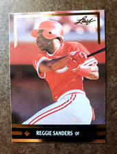 1991 Leaf GOLD LEAF ROOKIES REGGIE SANDERS Baseball RC Card BC10 CINCINNATI REDS