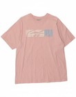 REEBOK Mens Graphic T-Shirt Top Medium Pink Cotton DY79