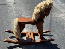 Vtg 1982 Wooden Hobby Horse Rocking Horse 29"x36"
