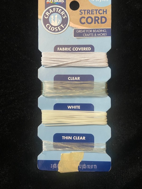 Crafters Closet Stretch Cord 4 Styles 3 Yards Each Art Skills For Beading New