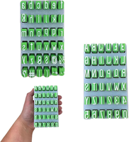 2 Stk Buchstaben Stempel Alphabet Tonstempel, Mit Aufbewahrungsbox