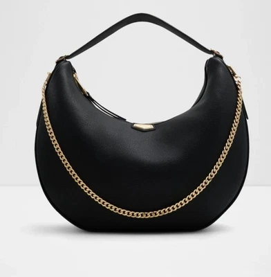 Black Faux Leather Ashtyn Aldo Handbag Shoulder Bag - Image 1 of 4