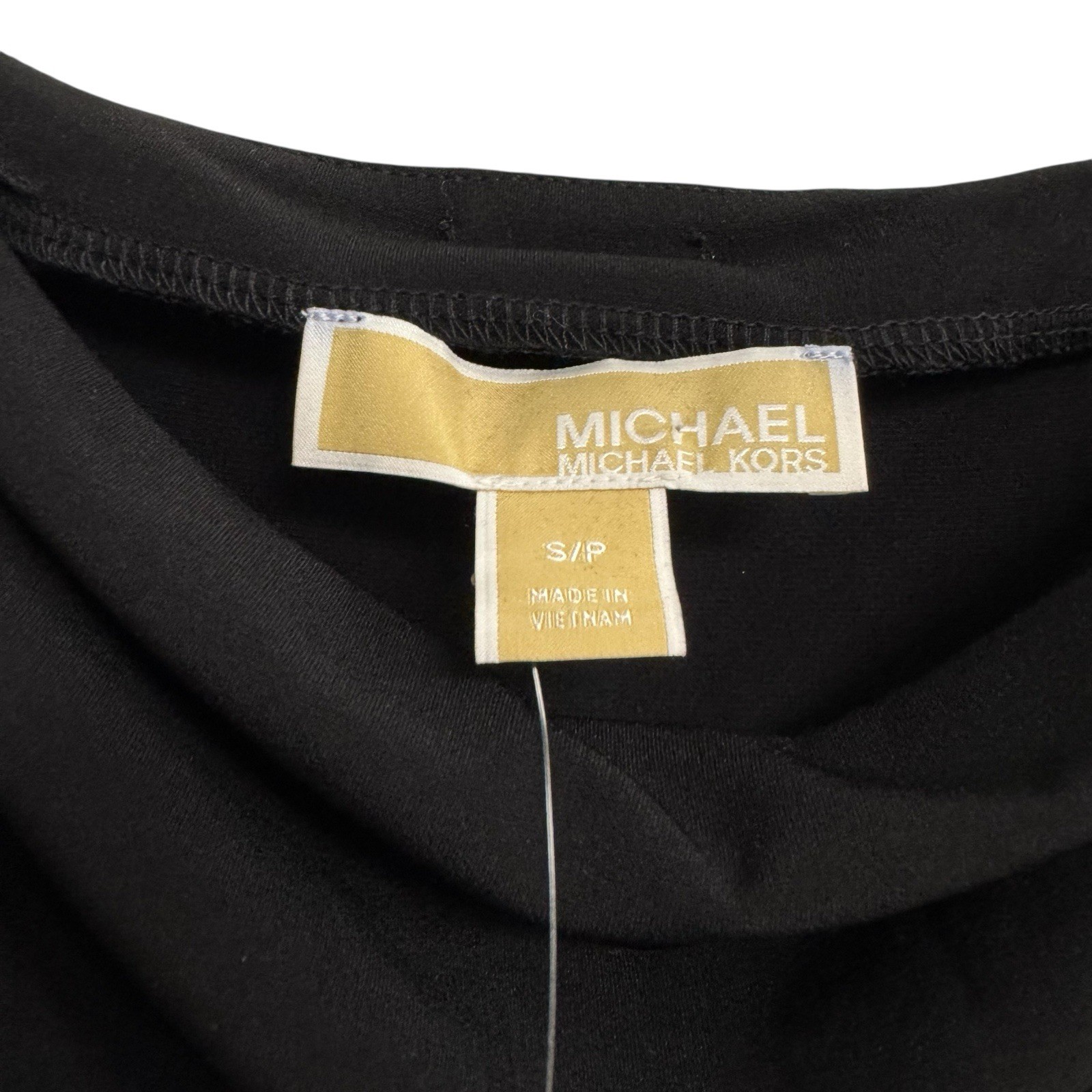 NEW Michael Kors Black Dress Crystal Rhinestone Strap Drape Sz S/P NWT MSRP $125 thumbnail 17