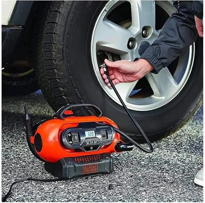 Compressore Aria Black+Decker a Filo con Batteria Portatile BDCINF18N-QS 12V 11B - Immagine 4 di 4