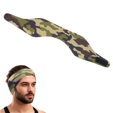 Swimming Headband Kids Adults Adjustable Waterproof Ear Band Camouflage