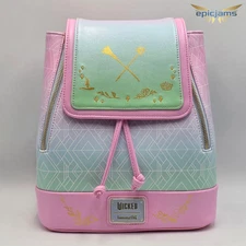 Loungefly Wicked Glinda Elphaba Iridescent Ombré Icons Mini Backpack Bag New