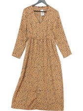 Rut & Circle Shirt Midi Dress M in Tan