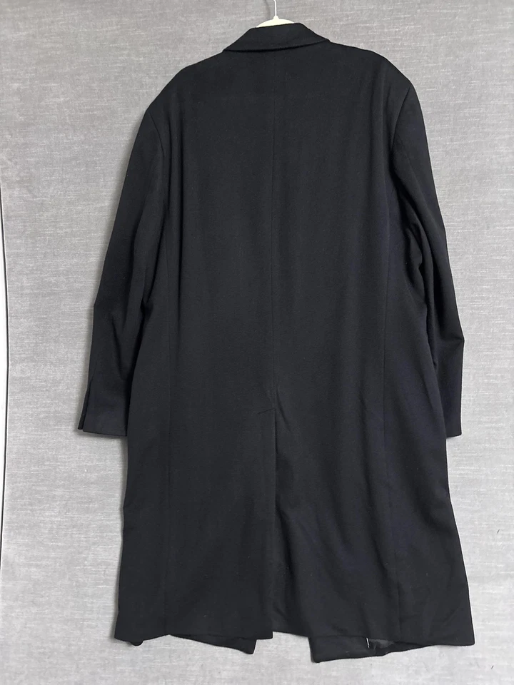 Vintage Ralph Ralph Lauren Coat 46L Black Wool Cashmere Amicale Over Top Classic - Image 2 of 4
