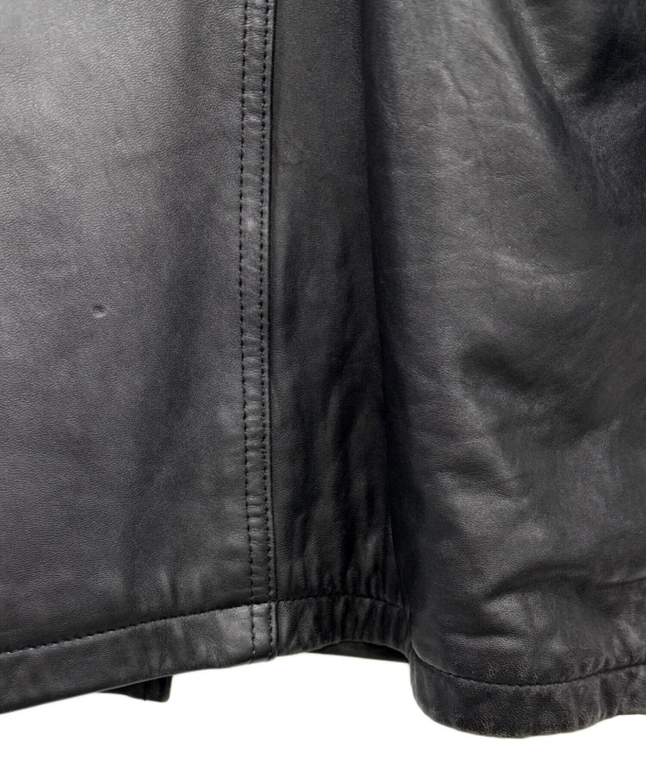 HARAJUKU MOTHER Double Leather Jacket Men's Size L Black - product detail image 7