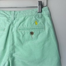 VTG Polo Ralph Lauren Kids 8 Mint Green Classic Khaki Pants Chinos Yellow Pony