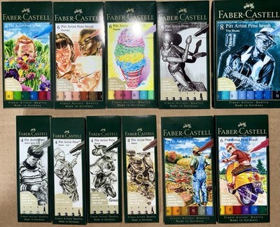 Faber-Castell Pitt Artist 60 Brush Pens Sets India Ink Markers Art Blues Manga