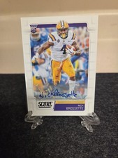 2019 Score Football Signatures Auto #419 Nick Brossette LSU