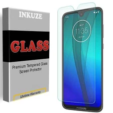 INKUZE Tempered Glass Screen Protector Guard Saver Armor For Motorola Moto G7