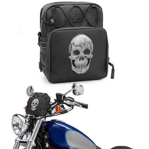 Front Fork Storage Accessory Bag Motorcycle Handlebar Bag Pouch Luggage - Picture 3 of 13