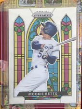 🔥MOOKIE BETTS ~ 2021 Panini Prizm Stained Glass Base Insert Los Angeles Dodgers