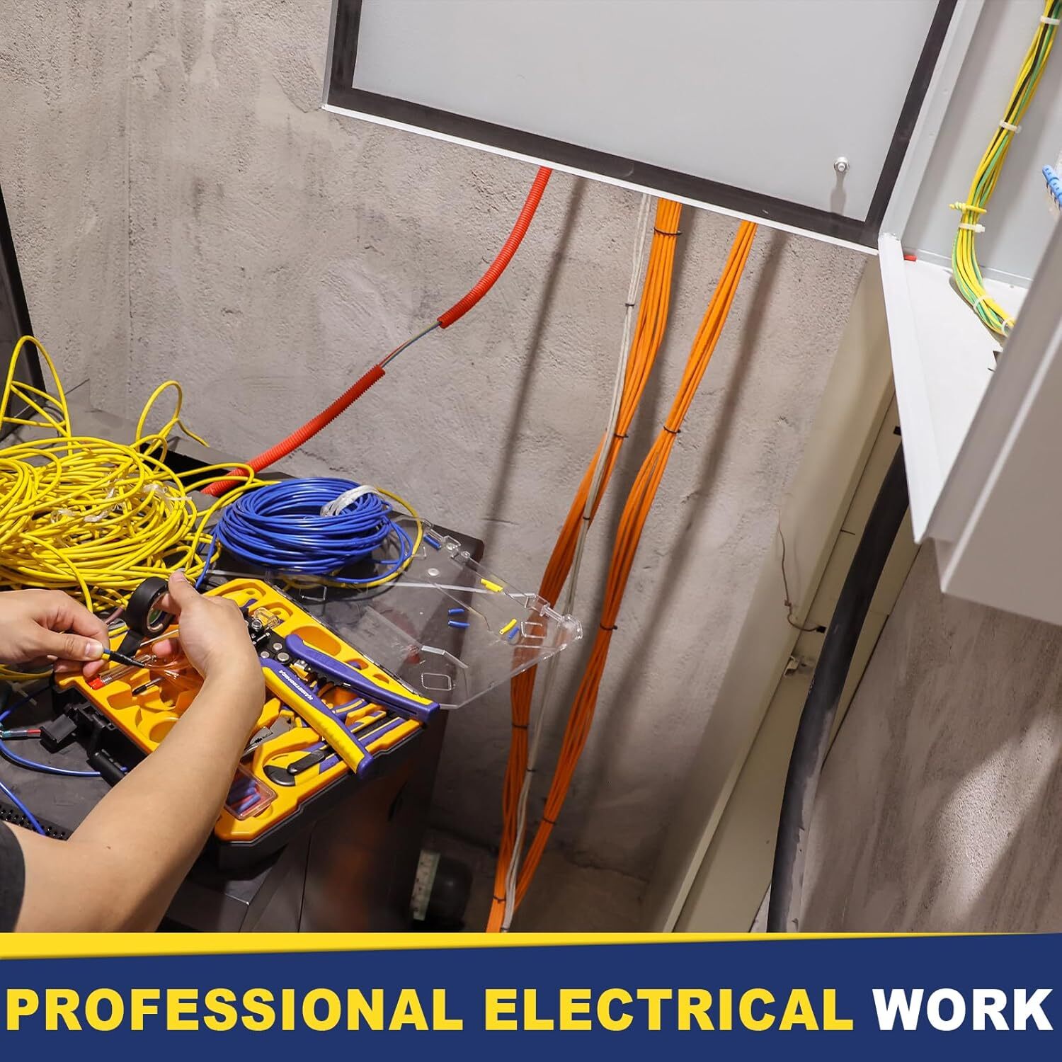 8 IN 1 Electrician Tool Set, Self-Adjusting Wire Stripper Kit, 28 Piece Elect...