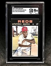 2020 Topps Heritage Aristides Aquino #ROA-AAQ Real One Rookie Auto SGC 9/10 Auto