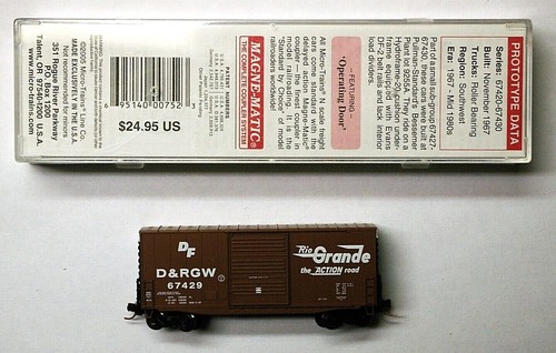MTL Micro-Trains 10100030 101030 Rio Grande D&RGW 67429 40 pies cubo alto vagón de carga | Zustand: New