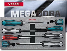 Vessel 980MIXEVA Megadora IMPACTA Screwdriver 8 Pcs Set