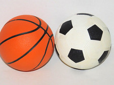 Preschool Basketball  Soccer Ball TWO Air Filled Balls 5 inches