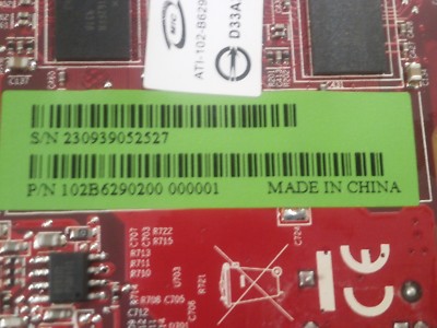ATI RADEON 256MB PCI-E VIDEO CARD, 109-B62941-00