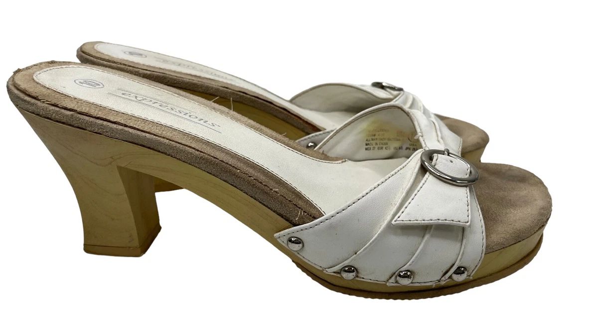 Vintage chunky top heel sandals