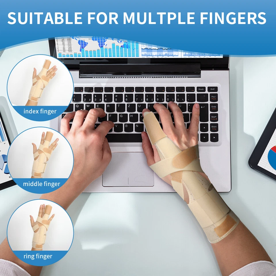 Férula de dedo gatillo férula soporte alisado mazo bloqueado curvo Foto 4 de 4